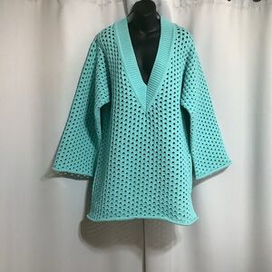 H&M Tunic Women’s Size M Crochet Open Work Loose Ft